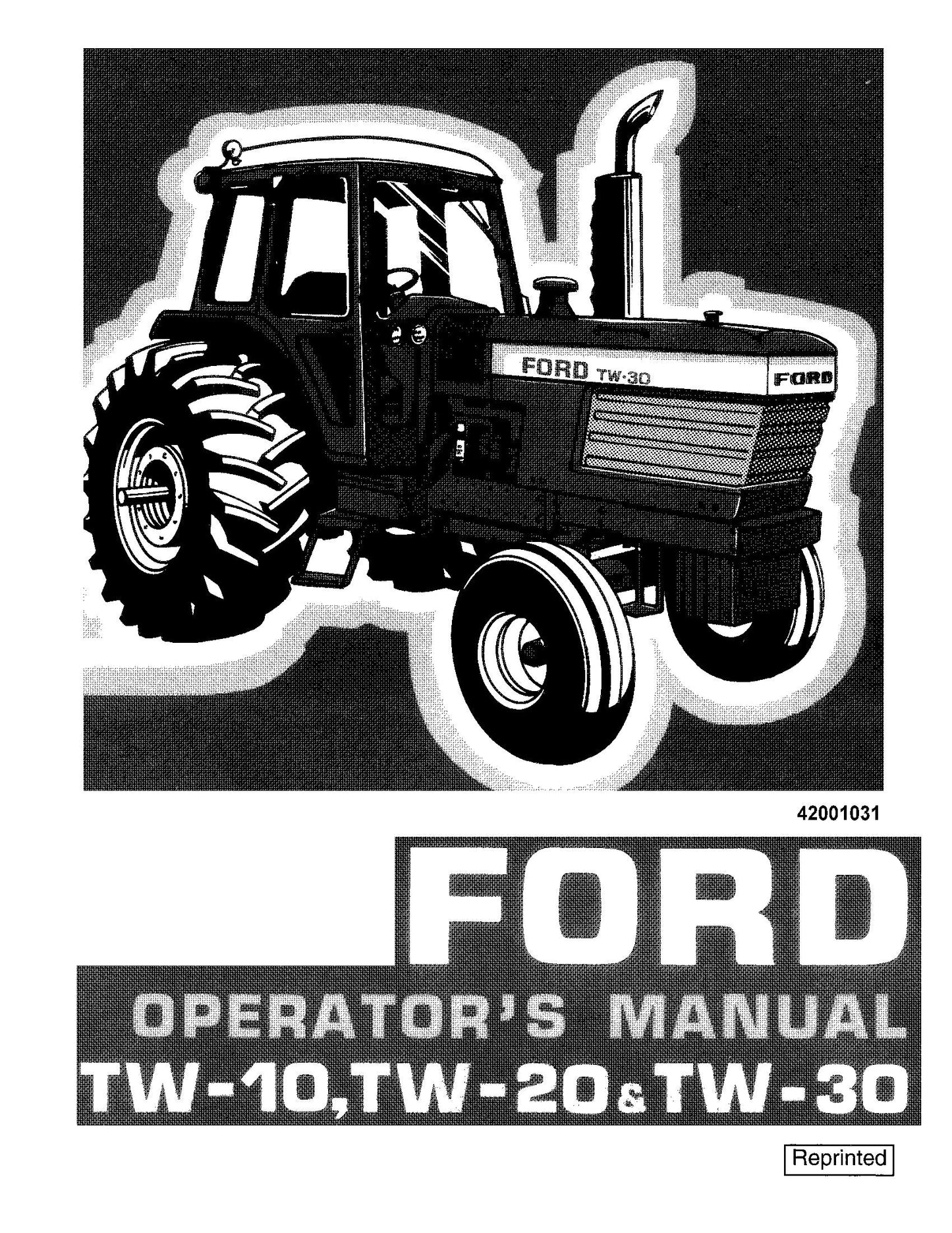 Ford TW10 TW20 TW30 Operator's Manual (42001031)