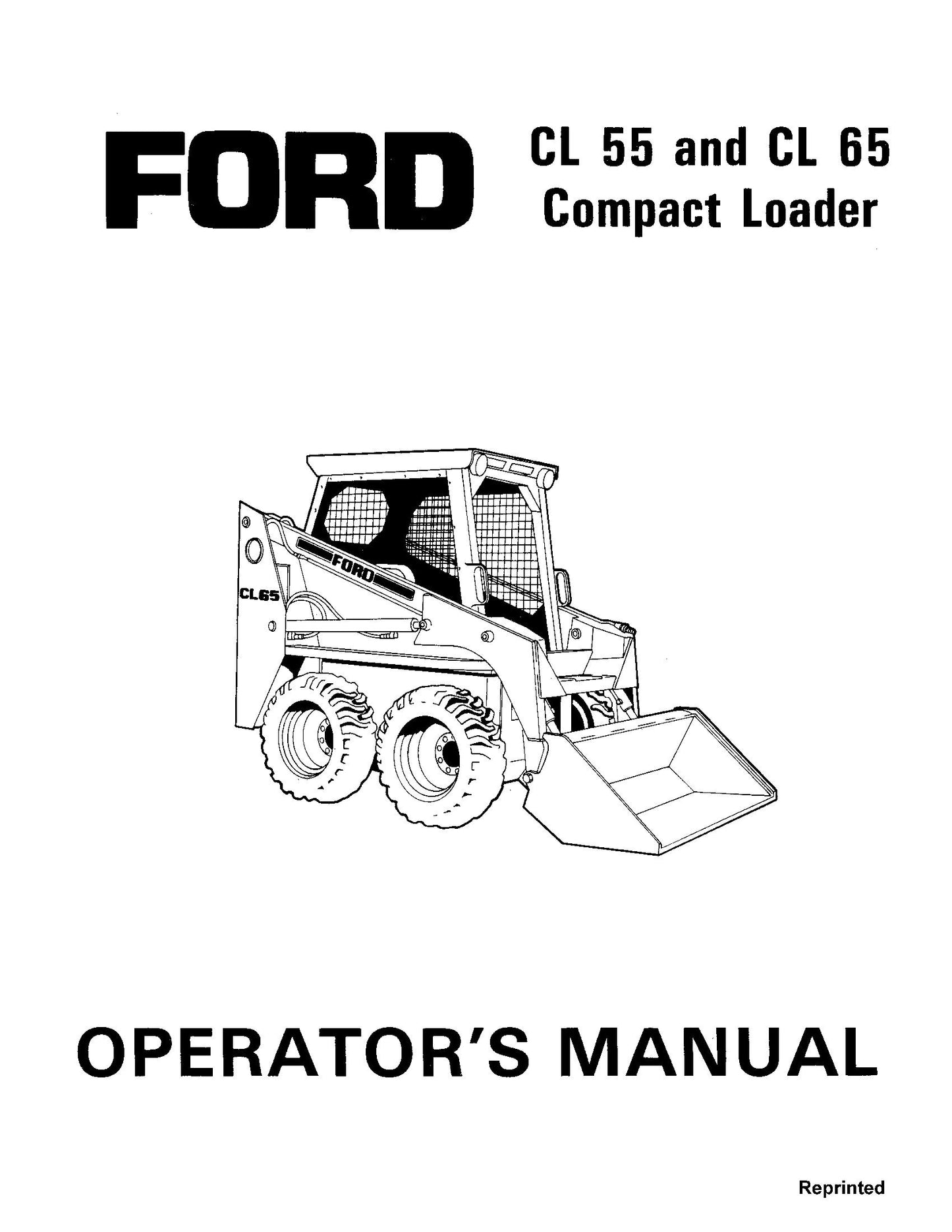 Ford CL 55 & CL65 Compact Loader Operator's Manual (42005521)