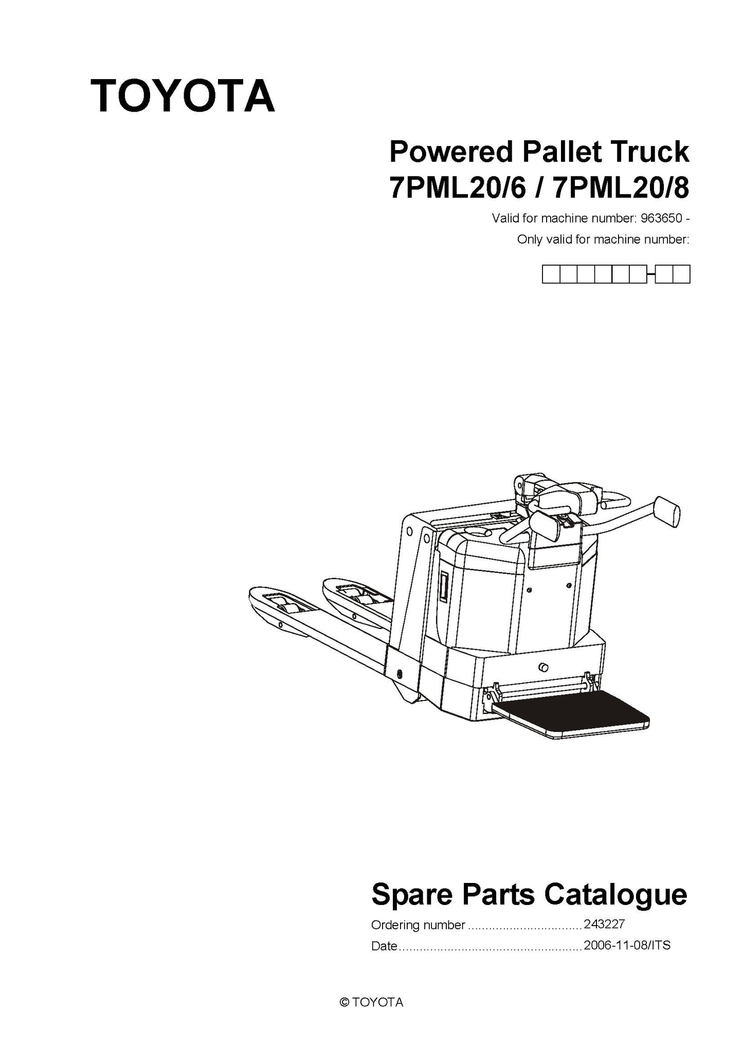 Toyota 7PML20 SN963650 - 970565 Spare Parts Catalog