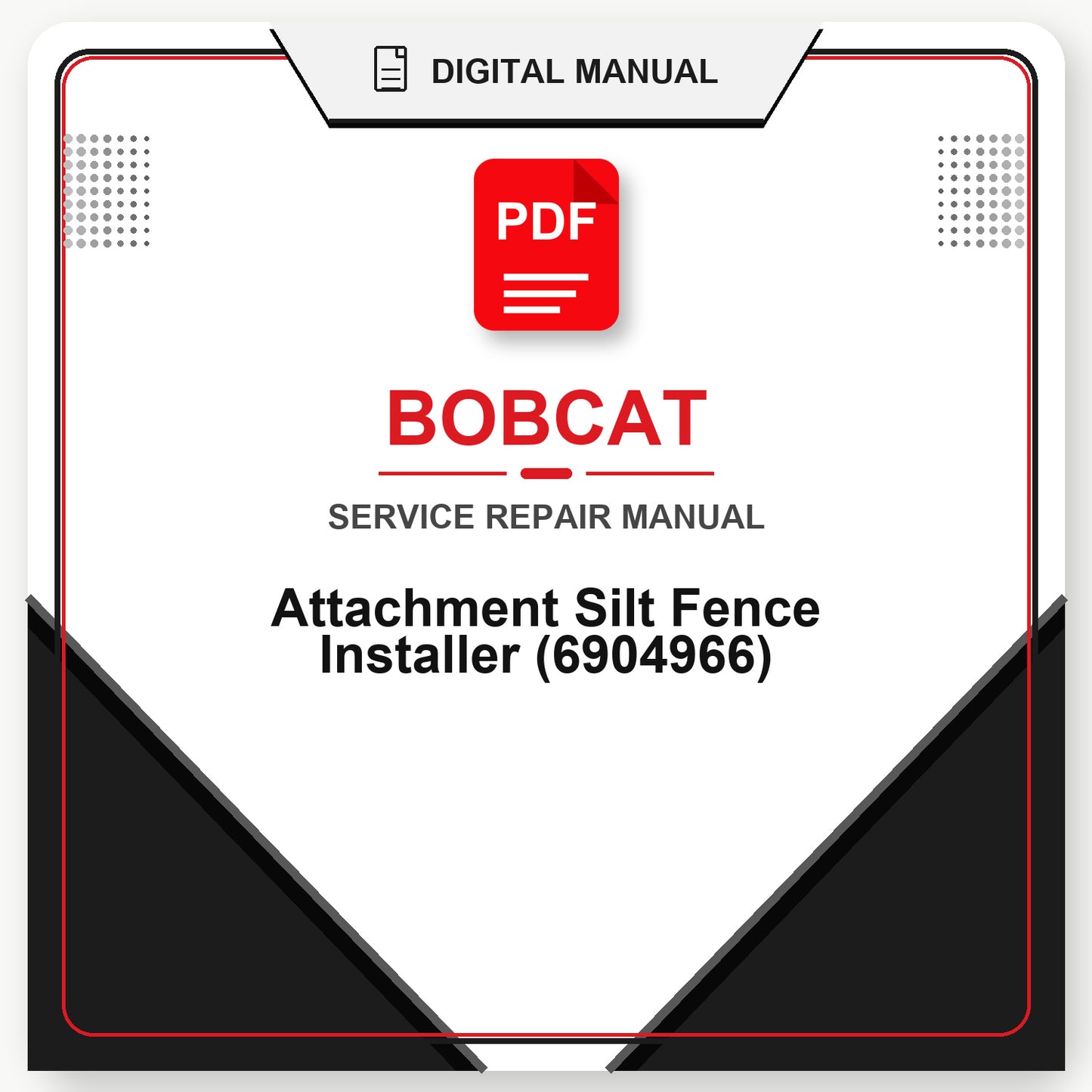 Bobcat Attachment Silt Fence Installer Service Repair Manual (6904966)