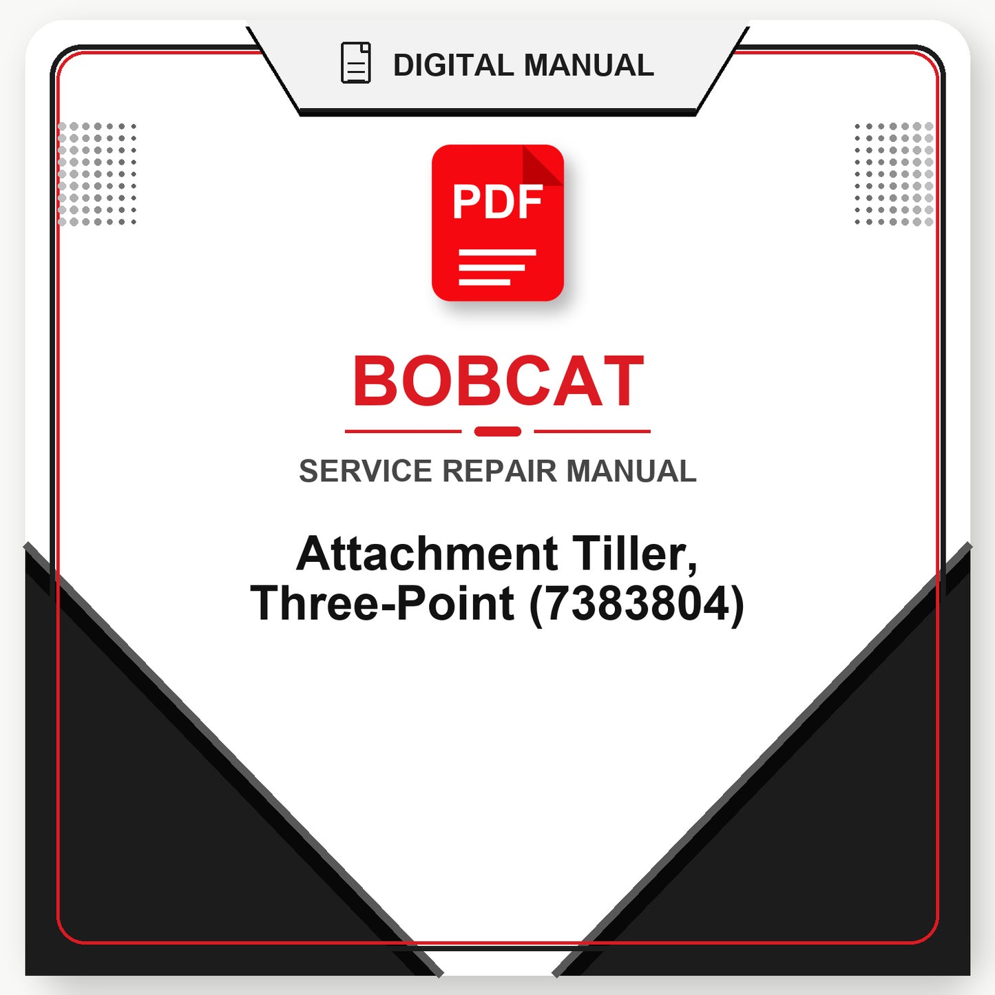 Bobcat Attachment Tiller, Three-Point Service Repair Manual (7383804)