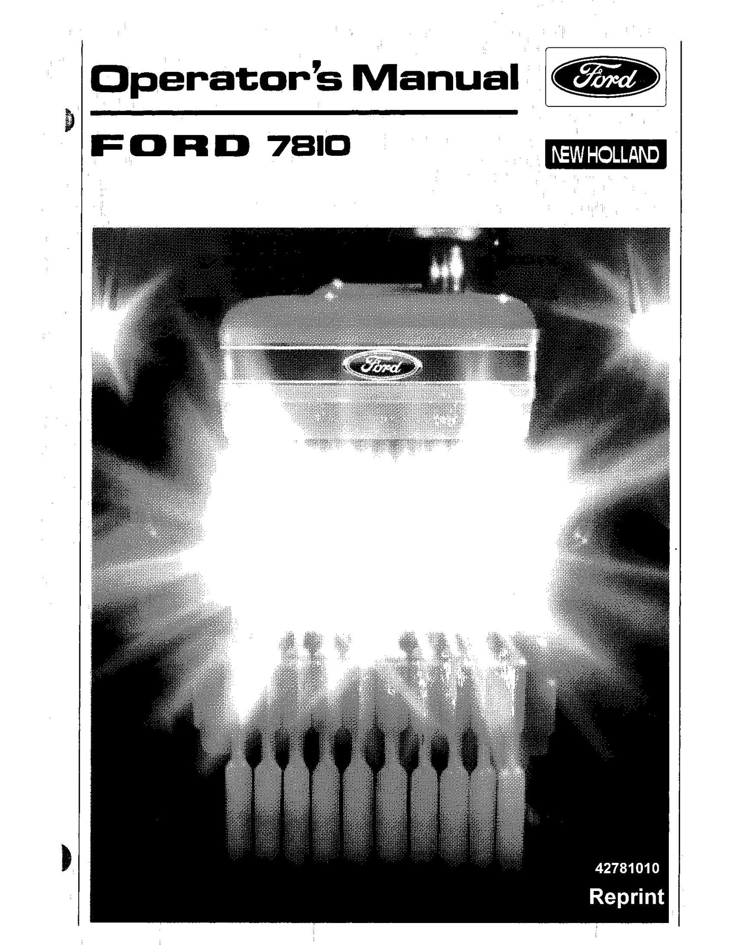 Ford 7810 Ii Tractors Operator's Manual (42781010)