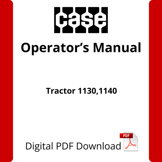 Case IH Tractor 1130,1140 Operator's Manual (9-19570)