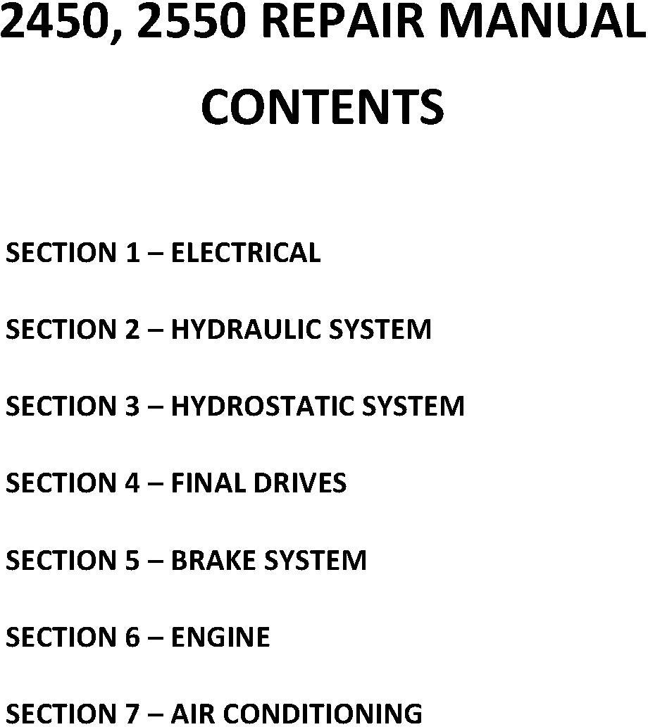 New Holland 2450, 2550 Service Repair Manual 86575157