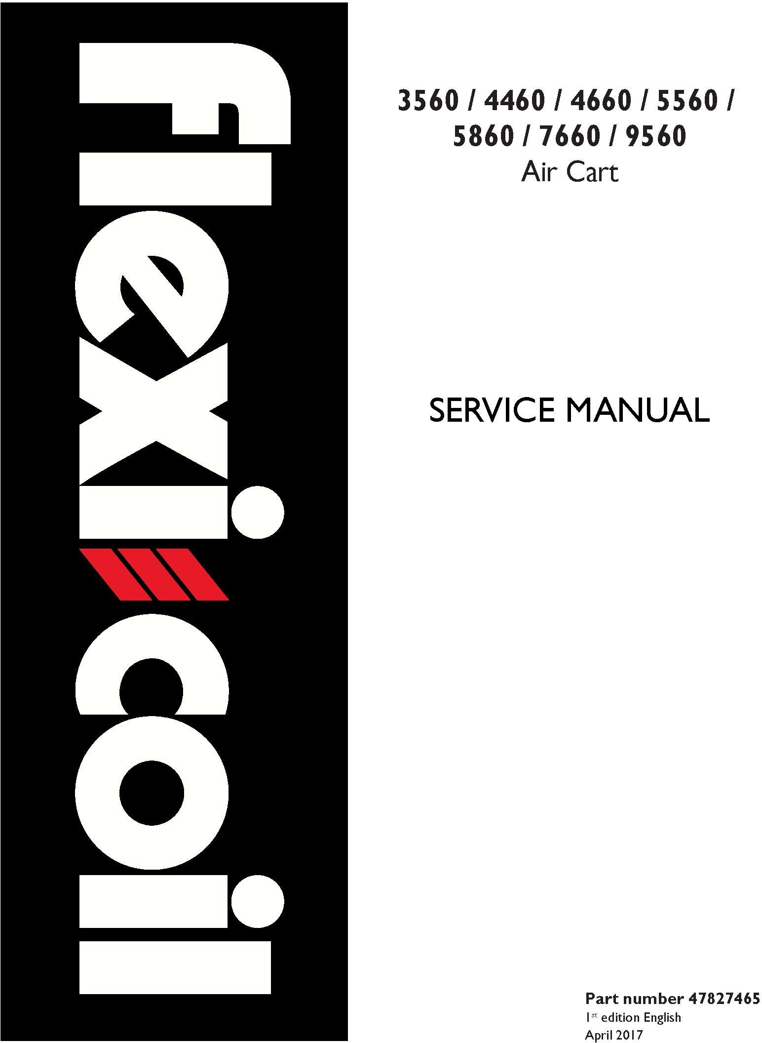 New Holland 3560 4460 4660 5560 5860 7660 9560 Air Cart Service Manual 47827465