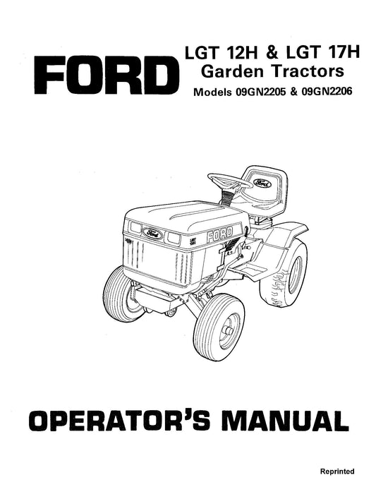 Ford LGT 12H & LGT17H Garden Tractors Operator's Manual (42001220)