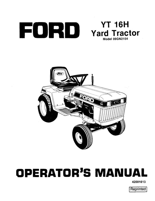 Ford YT 16h Yard Tractor Operator's Manual (42001613)