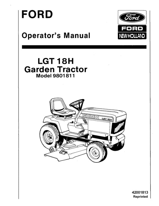 Ford LGT 18H Lawn & Garden Tractor Operator's Manual (42001813)