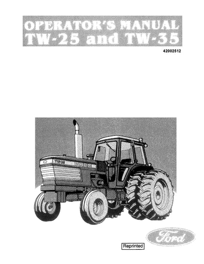 Ford TW25 TW35 Tractor Operator's Manual (42002512)
