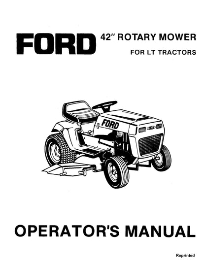 Ford 42 Inch Rotary Mower for Lawn Tractors Operator's Manual (42004210)