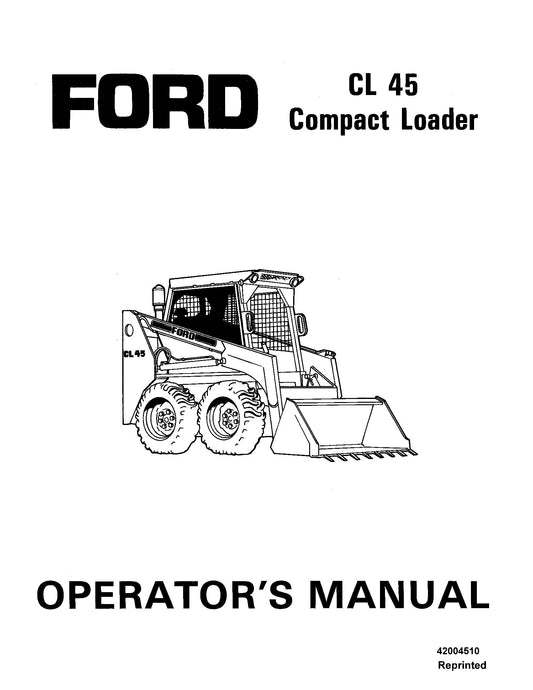 Ford A CL45 Compact Loader Operator's Manual (42004510)