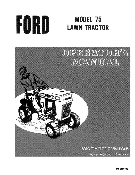 Ford D 70 75 Lawn Garden Tractor Operator's Manual (42007020)