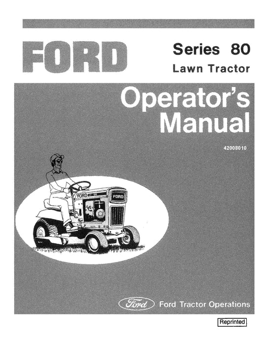 Ford Series 802 Lawn Tractor Operator's Manual (42008010)