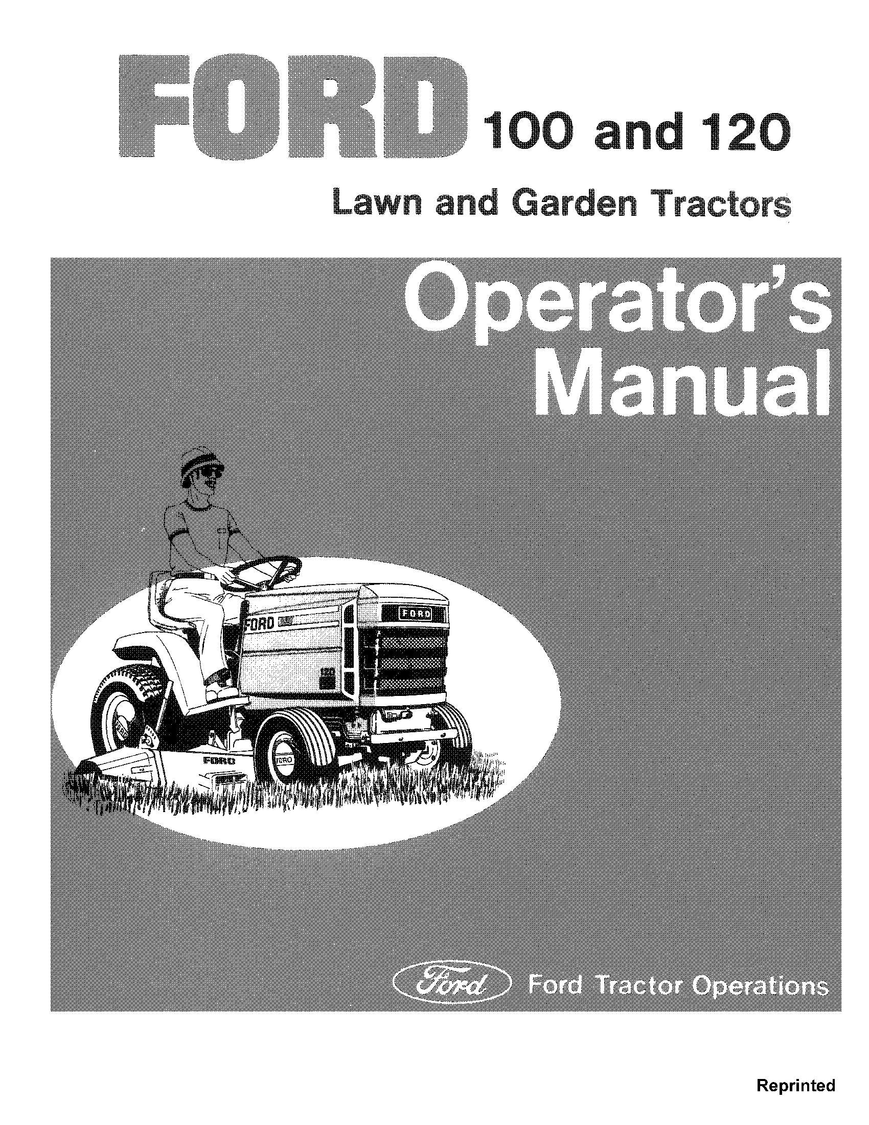 Ford LGT100,120 From 0177 Operator's Manual (42010021)