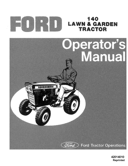 Ford 140 Lawn,garden Trac Operator's Manual (42014010)