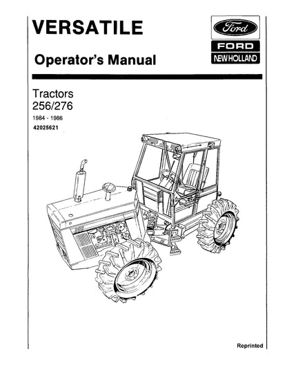 New Holland 256 276 Versatile Bidirectional Tractor V97520 Operator's Manual (42025621)