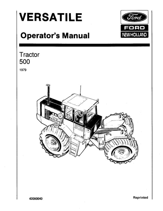 Ford Versatile 500 4WD Tractor 1979 Operator's Manual (42050040)