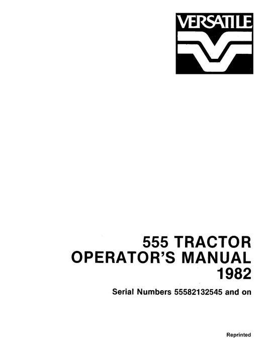 Ford Versatile 555 4WD Tractor 1982 Operator's Manual (42055504)