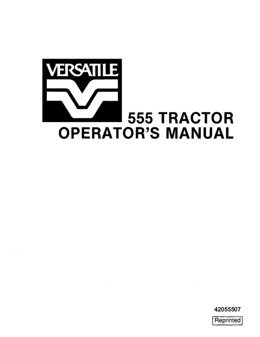 New Holland Ford Versatile 555 4WD Tractor 1984 Operator's Manual (42055507)