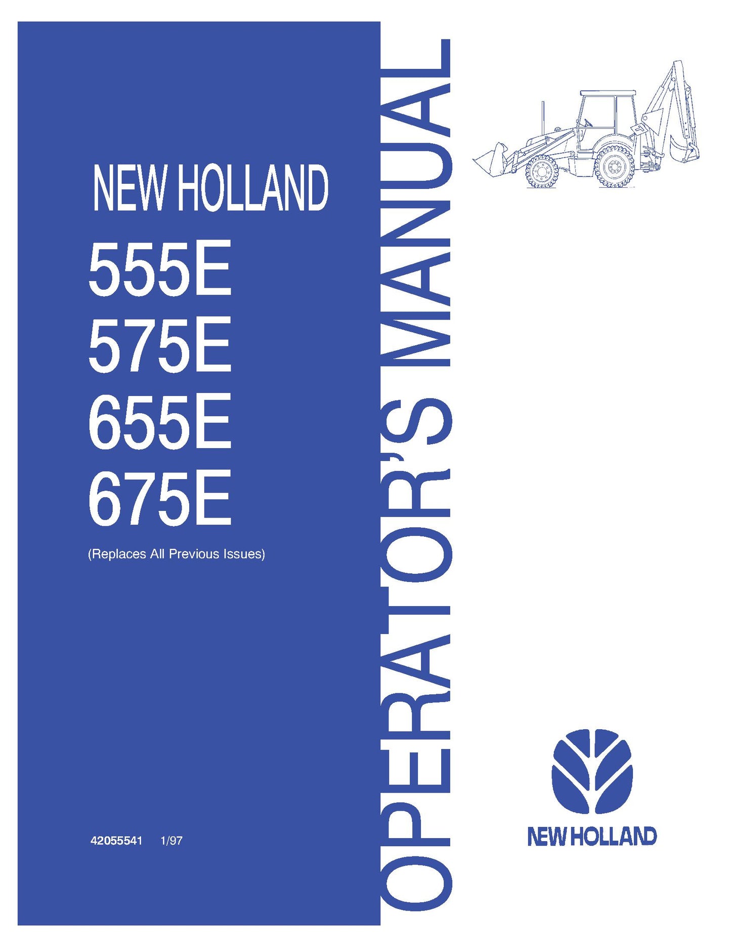 New Holland 555E 575E 655E 675E Operator's Manual (42055541)