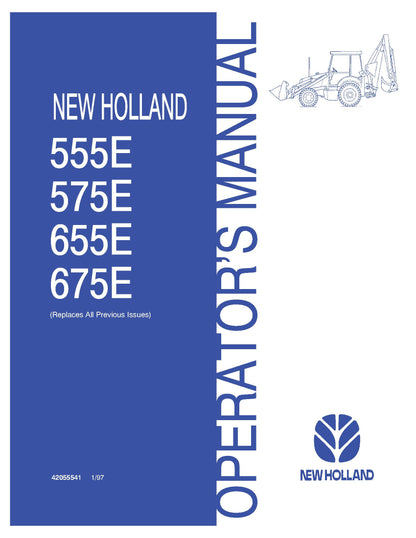 New Holland 555E 575E 655E 675E Operator's Manual (42055541)