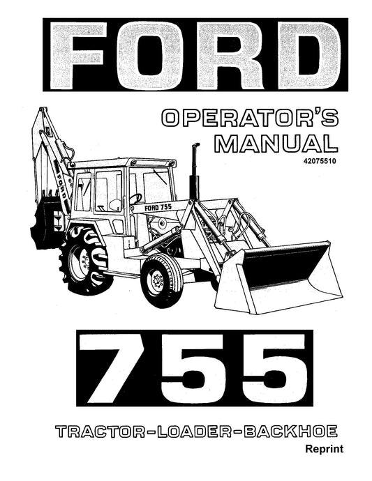 Ford 755 Tlb OM Operator's Manual (42075510)