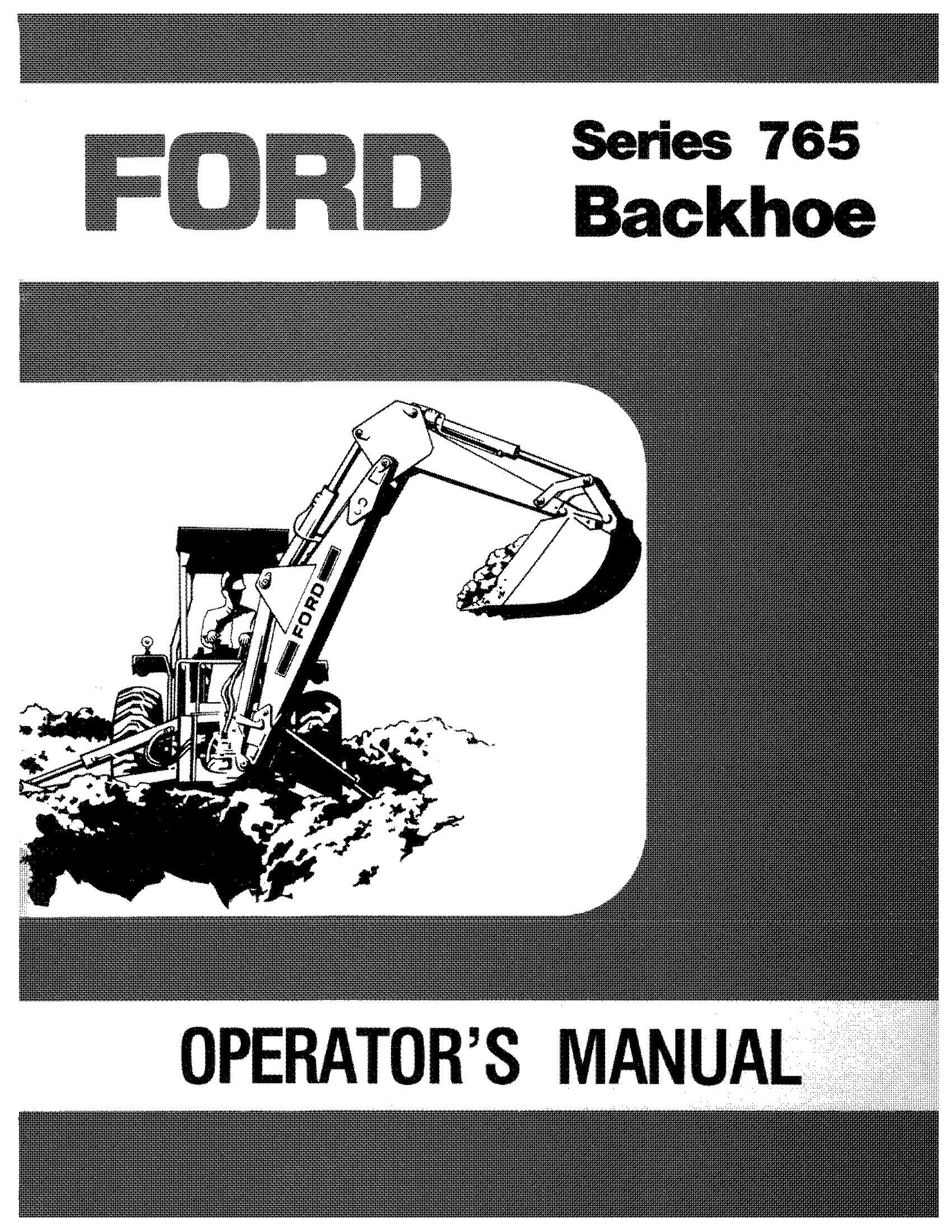 Ford 765 Backhoe on 340-540B 445-545A Operator's Manual (42076513)