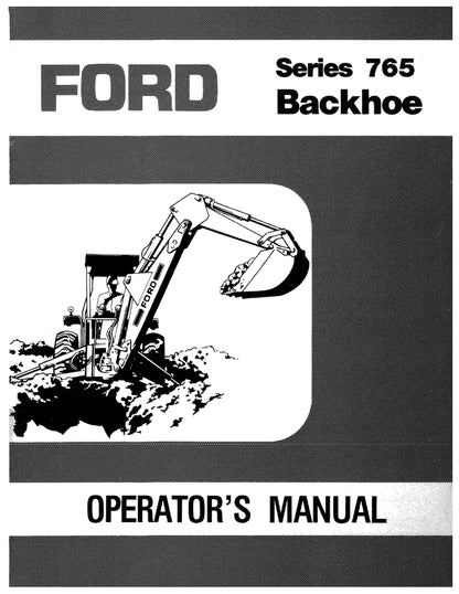 Ford 765 Backhoe on 340-540B 445-545A Operator's Manual (42076513)