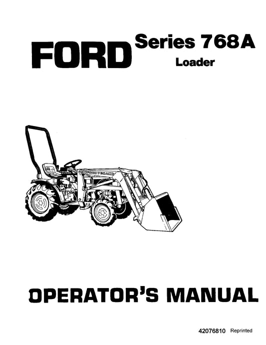 Ford 768A Loader for Serie Tra 1983 Operator's Manual (42076810)