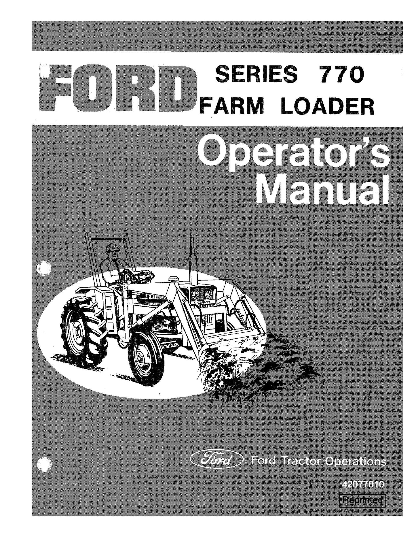 Ford 770 Loader Operator's Manual (42077010)