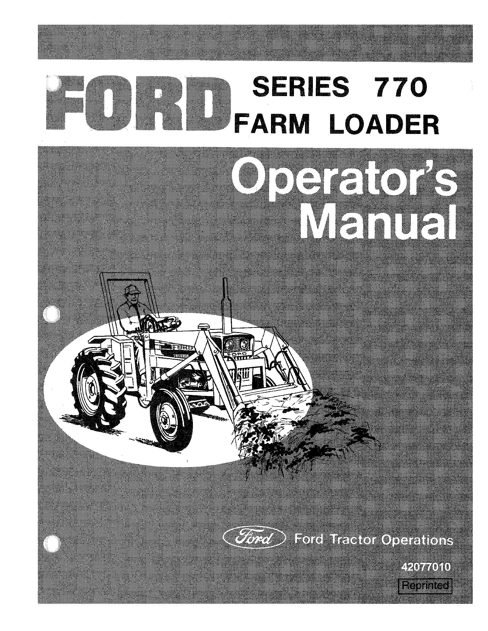 Ford 770 Loader Operator's Manual (42077010)