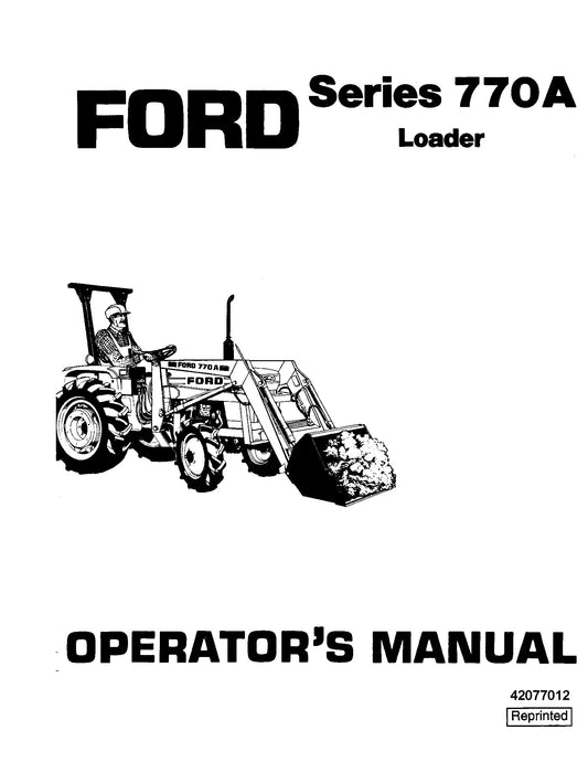 Ford A 770a Ldr Ser 1000 Tractor Operator's Manual (42077012)