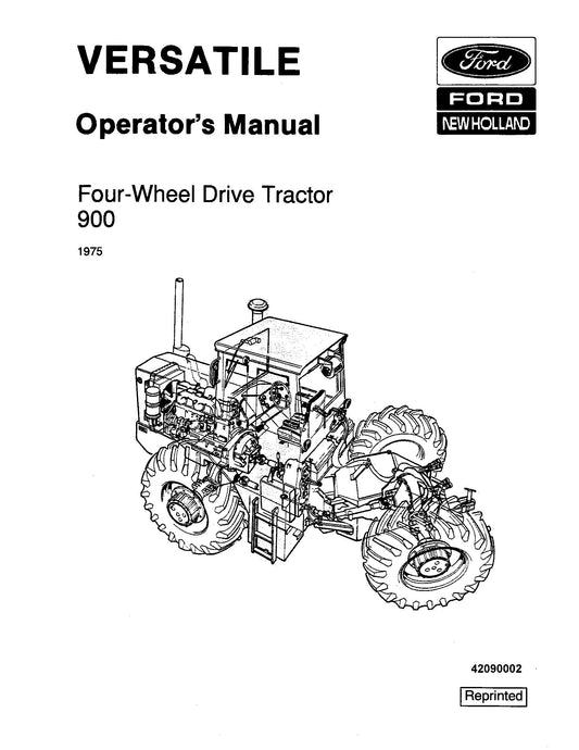 Ford Versatile 900 4WD Diesel Tractor 1975 Operator's Manual (42090002)