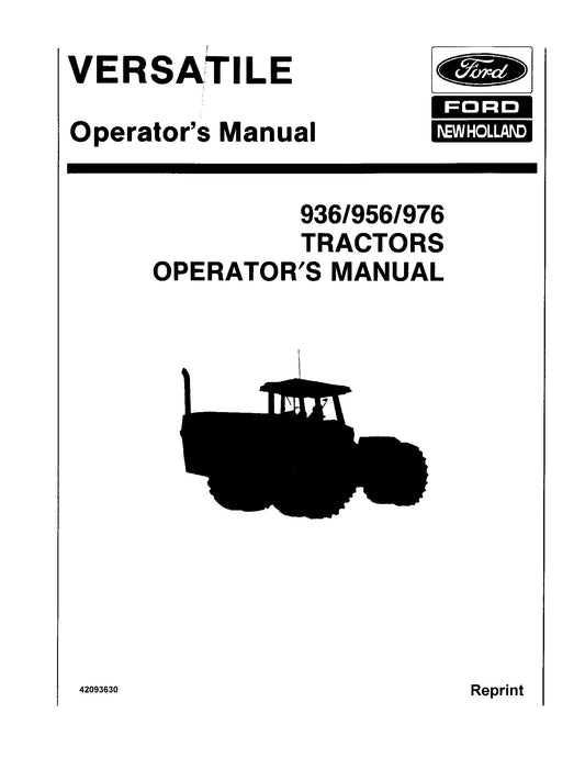 Ford Versatile Tractors 936, 956, 976 Operator's Manual (42093630)