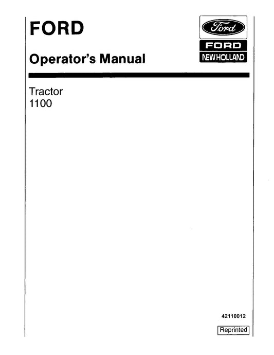Ford 1100 Tractor Operator's Manual (42110012)