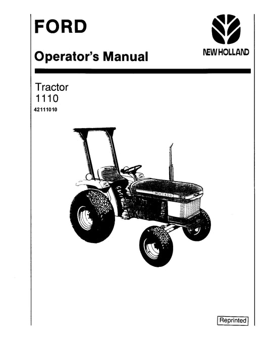 Ford Tractor 1110 Operator's Manual (42111010)