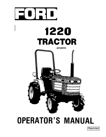 Ford 1220 Tractor Operator's Manual (42122010)