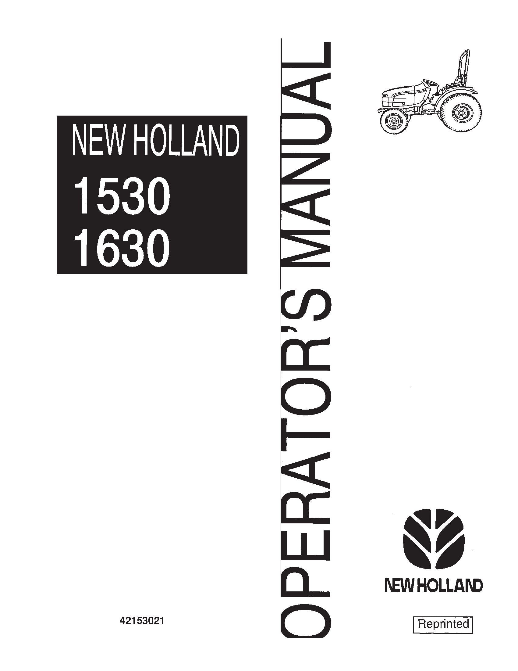 New Holland 1530 1630 Tractor Operator's Manual (42153021)