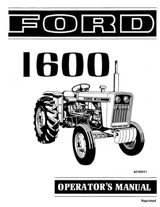 Ford 1600 Tractor Operator's Manual (42160011)