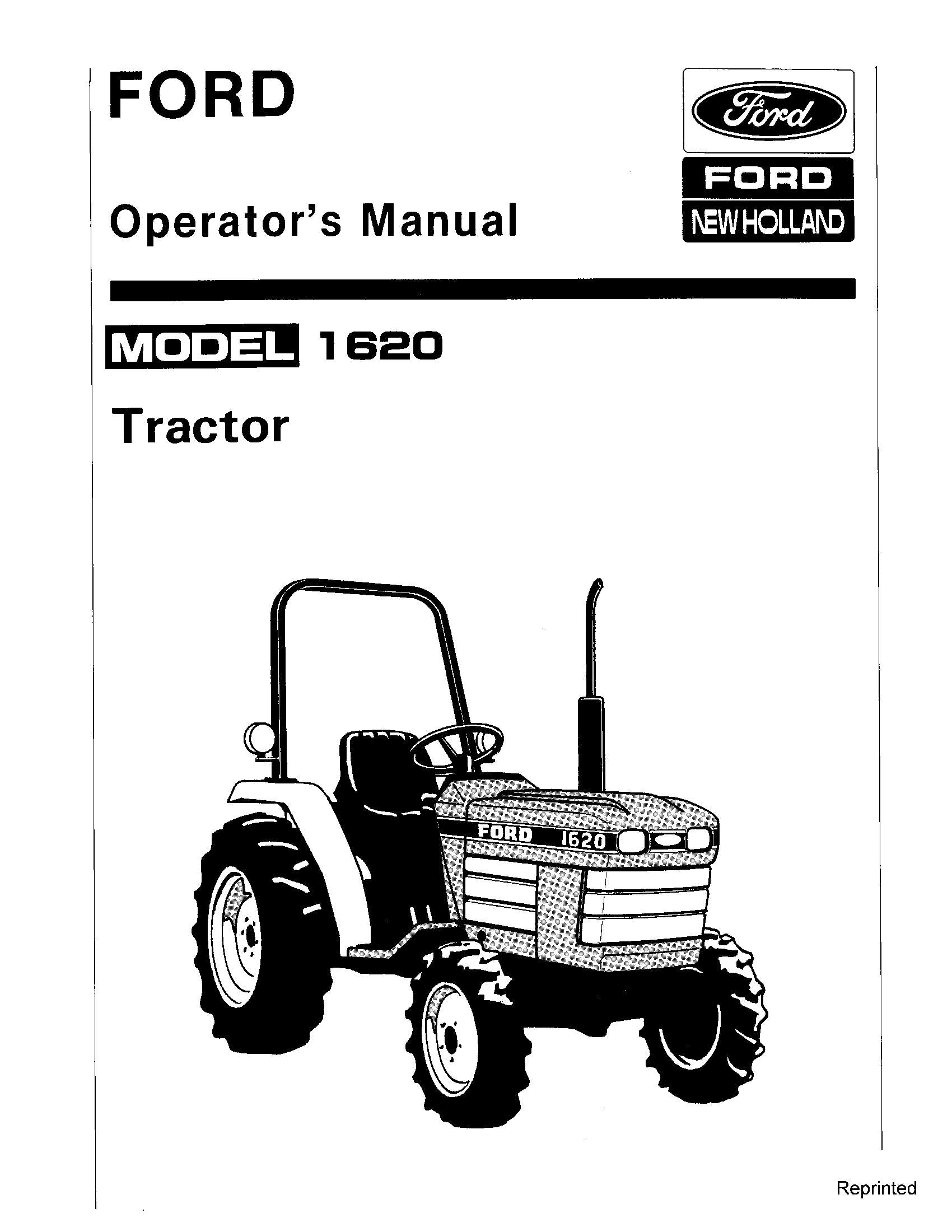 New Holland 1620 Tractor Operator's Manual (42162010)