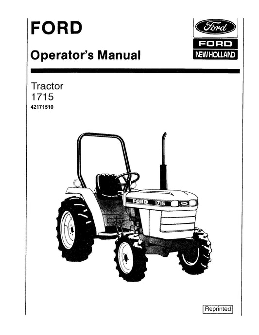 Ford 1715 Tractor Operator's Manual (42171510)