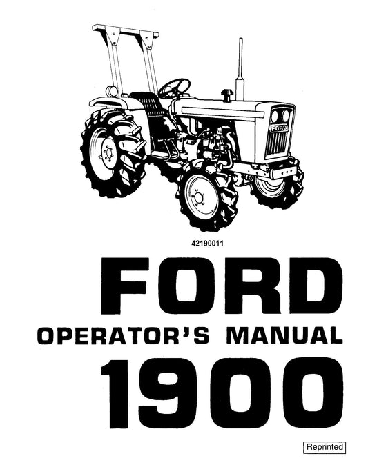 Ford 1900 Tractor Operator's Manual (42190011)