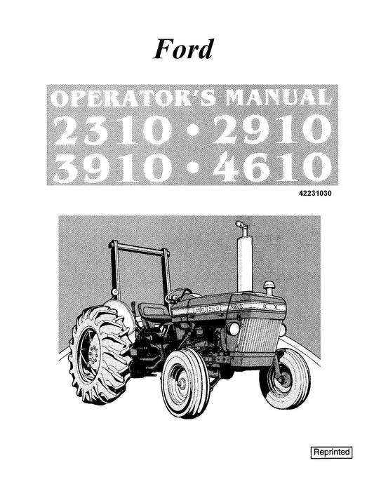 Ford 2310 2910 3910 4610 Operator's Manual (42231030)