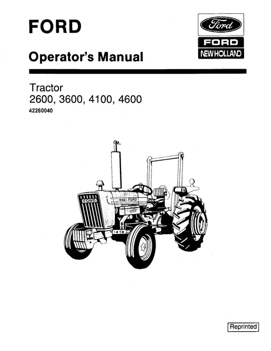 Ford Trac 2600,3600,4100,4600 Operator's Manual (42260040)