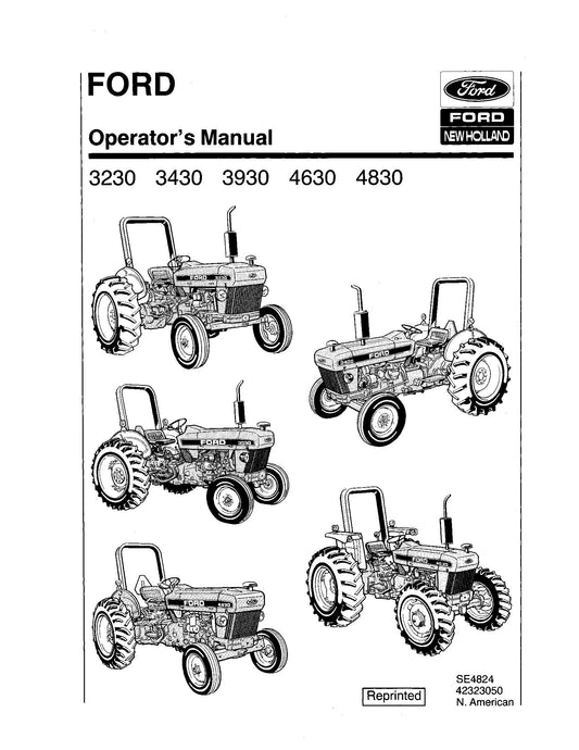 Ford 3230 3430 3930 4630 4830 Operator's Manual (42323050)