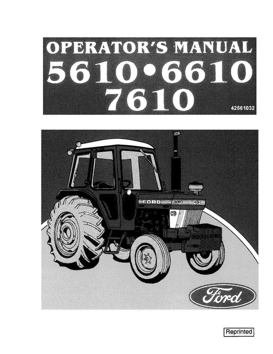 New Holland 5610 6610 7610 Tractor Operator's Manual (42561032)