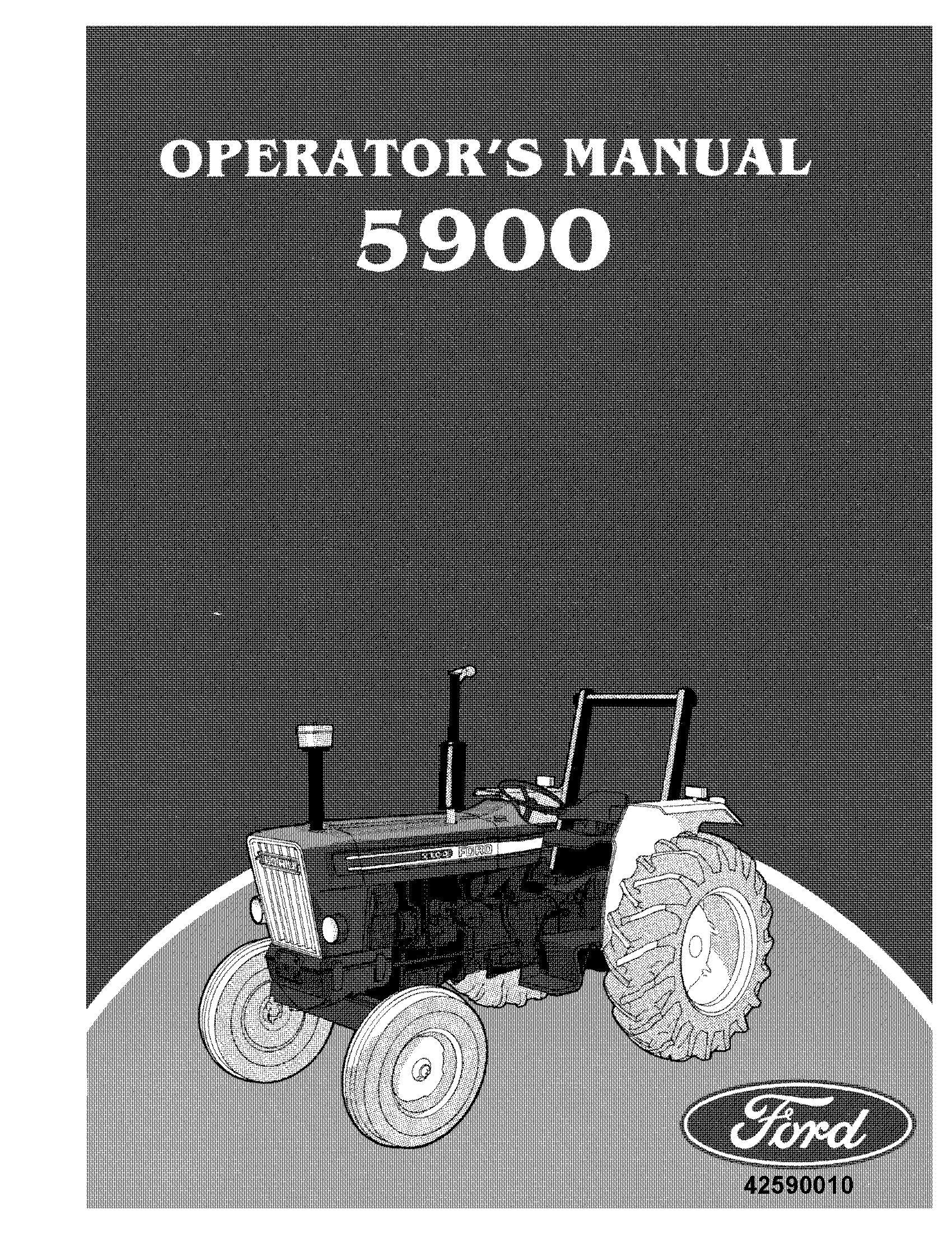 Ford 5900 Tractor Operator's Manual (42590010)