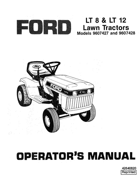 Ford LT 8 LT 12 Lawn Tractor Operator's Manual (42640820)