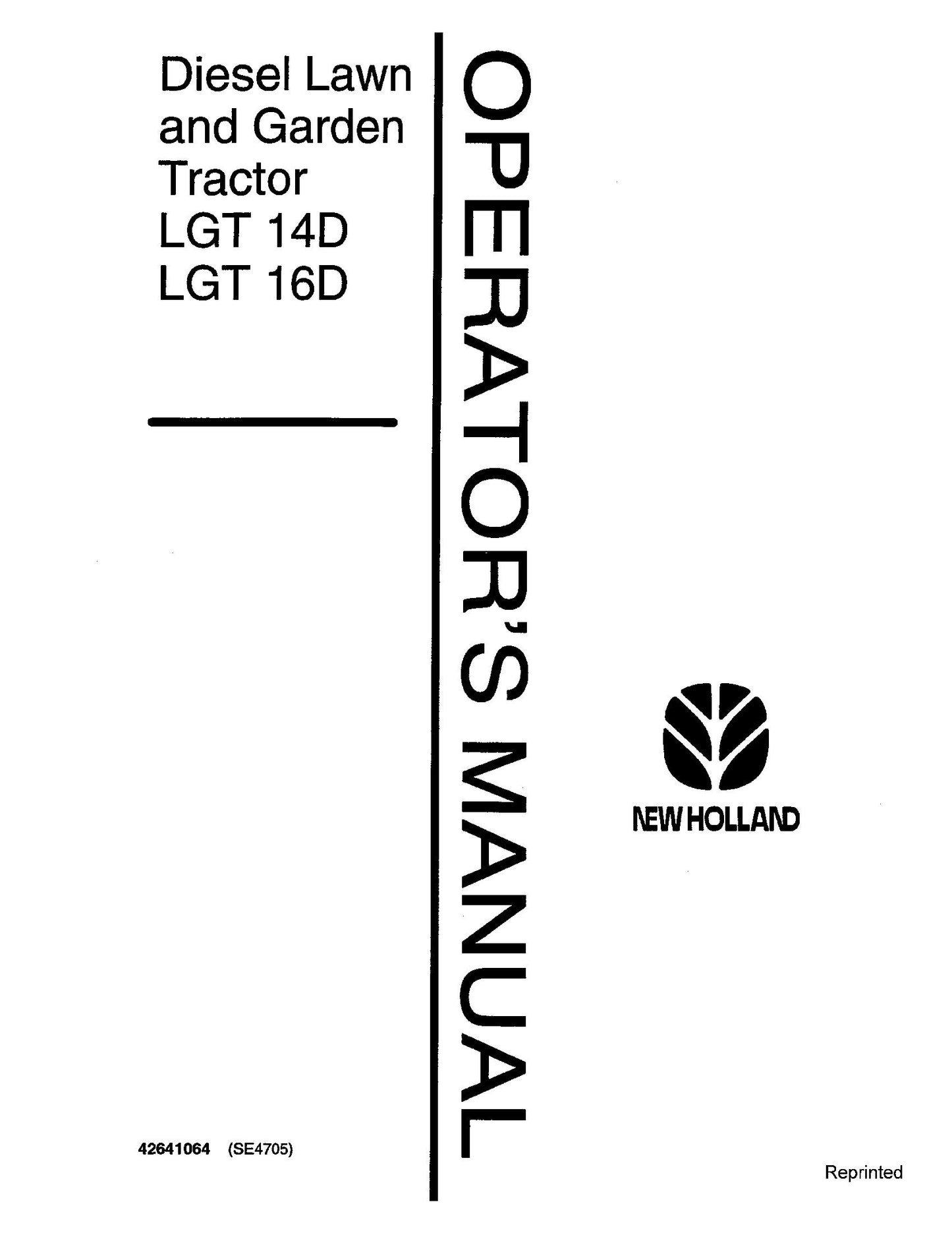 Ford Diesel Lawn & Garden Tractor Power and Manual Steering Operator's Manual (42641064)