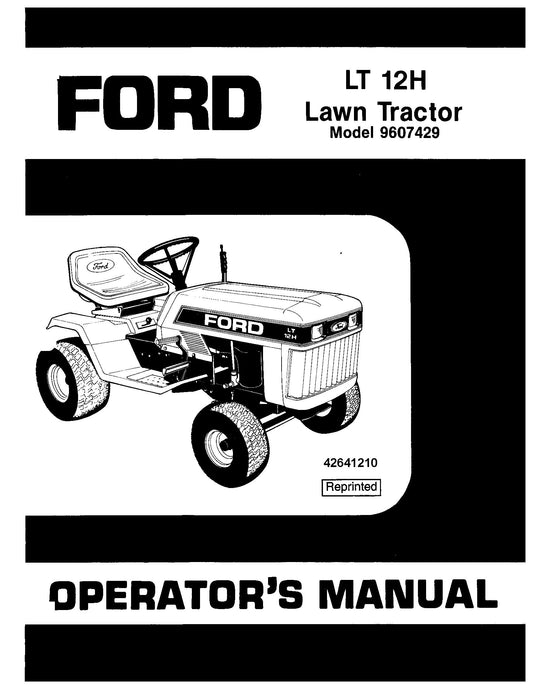 Ford 12H Lawn Tractor Hydro 1988 Operator's Manual (42641210)